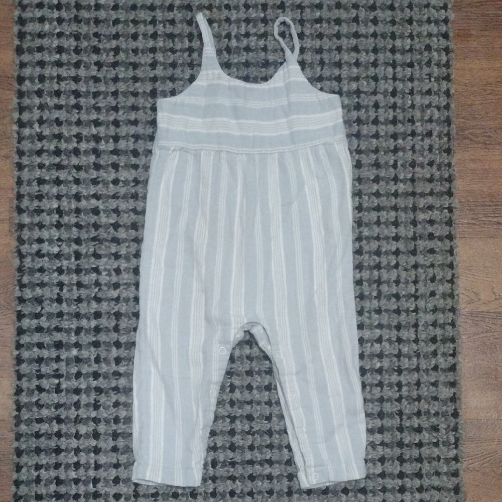 Chic Striped White Kids Romper